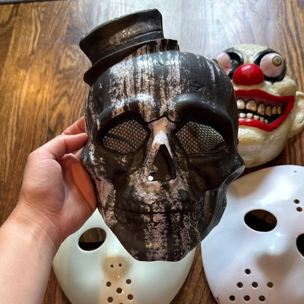 Halloween Mask Set - Skull, Clown, and Hockey Masks